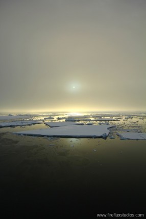 Antarctic Misty Sunset